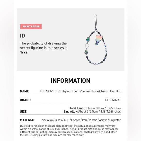 POP MART - Labubu Big Into Energy - Phone Charm Blind Box - Single Blind Box - Picture 6 of 7